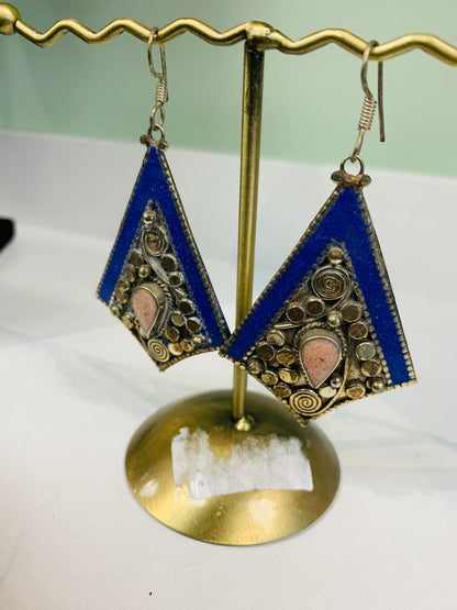 BOHEMIAN STYLE HANDCRAFTED TIBETAN EARRINGS #37