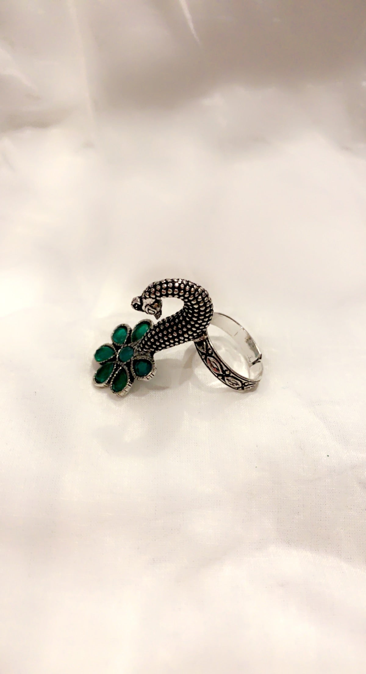 Bohemian style handcrafted Peacock ring #45006