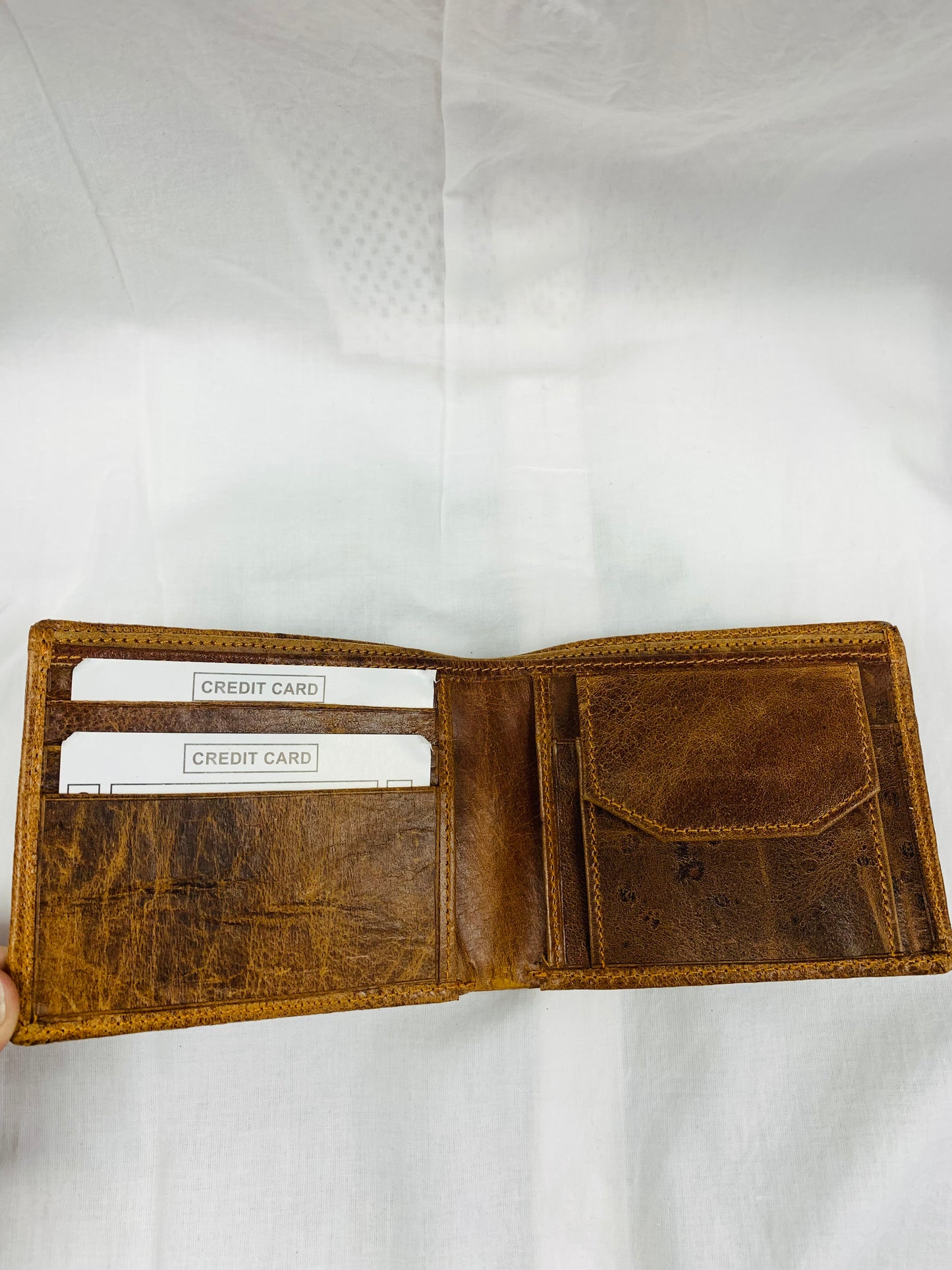 BOHEMIAN STYLE HANDCRAFTED GENUINE LEATHER MENS WALLET # 63550