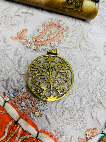 Bohemian style handcrafted Brass Pendant # 4039