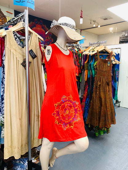 Bohemian style handcrafted Mandala dress #400