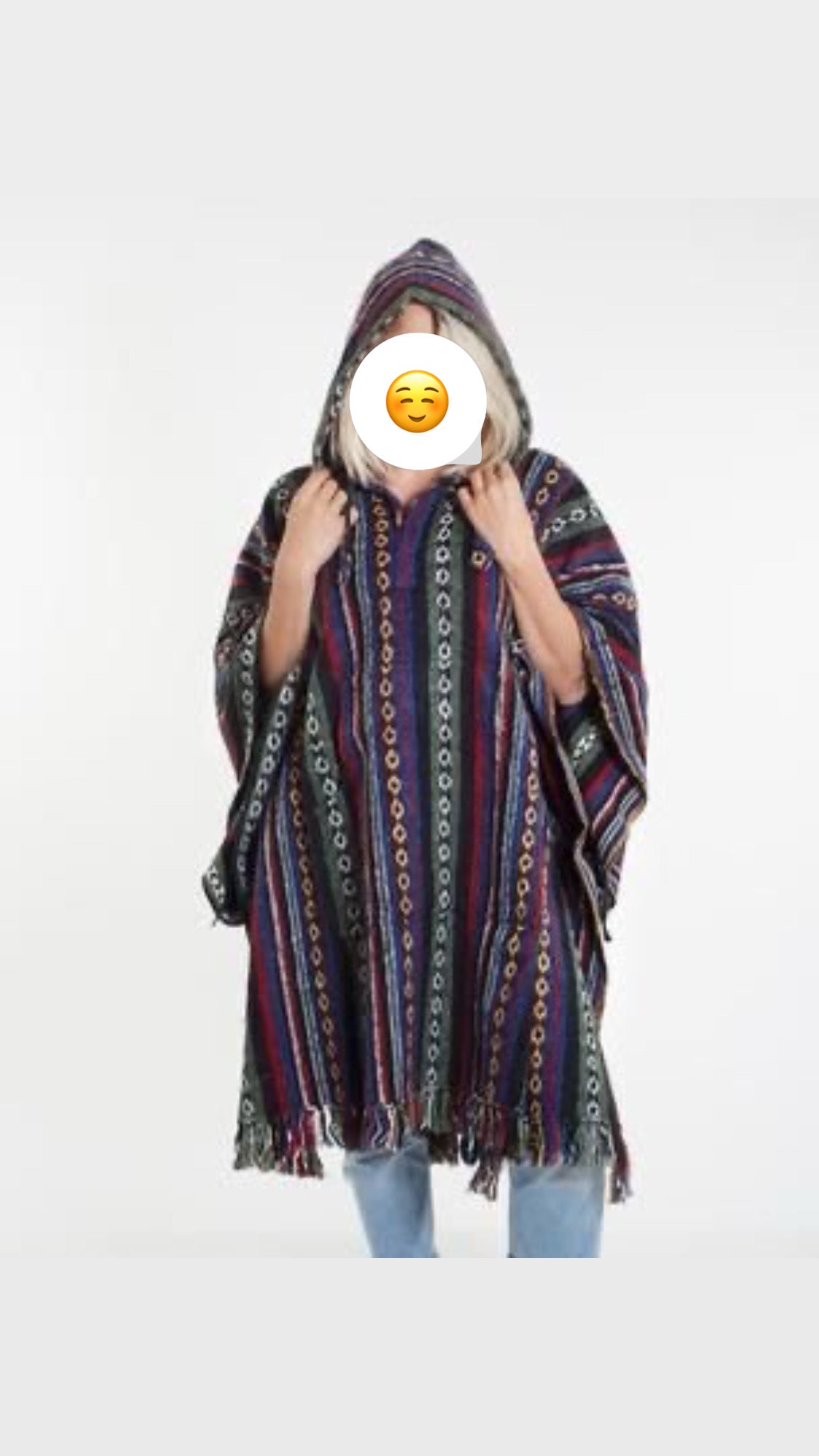 Bohemian style handcrafted Hoodie Plus size UNISEX Gheri poncho #0170332