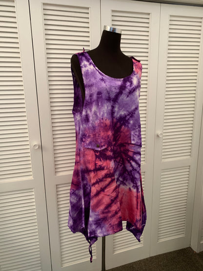 Tie n Dye handcrafted Cotton Pinafore #431065