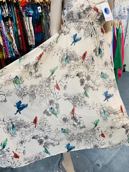 Bohemian style handcrafted Bird dress #0055