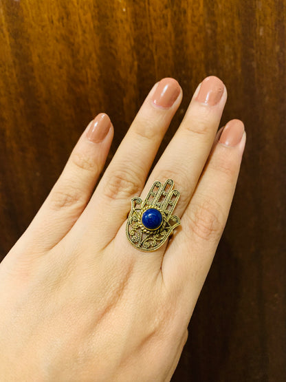 Bohemian style handcrafted Stone ring #1929