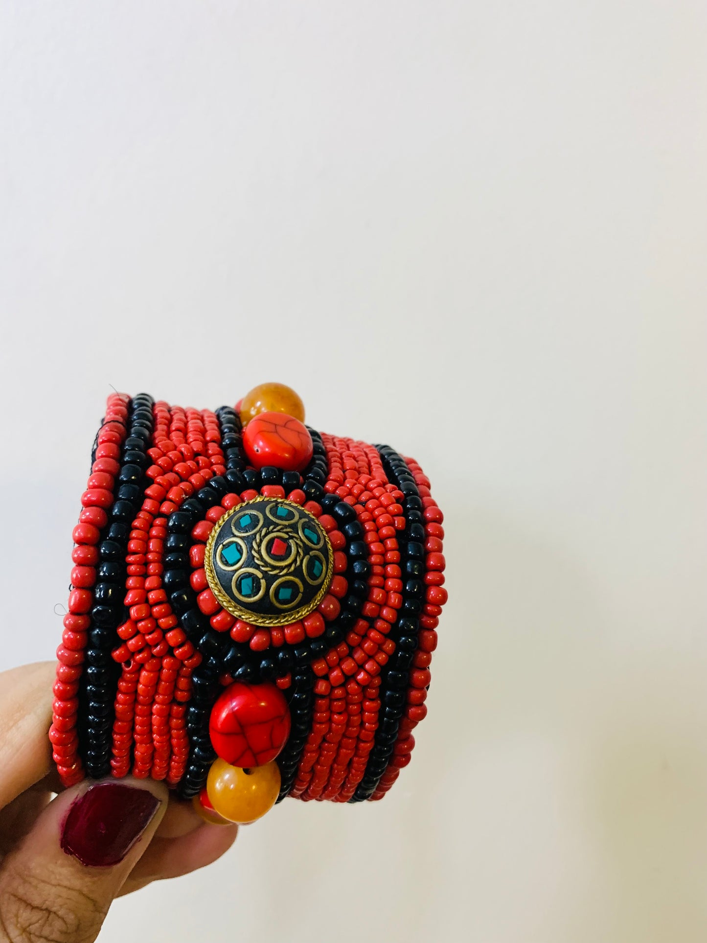 BOHEMIAN STYLE HANDCRAFTED HAND CUFF BANGLE# 8461