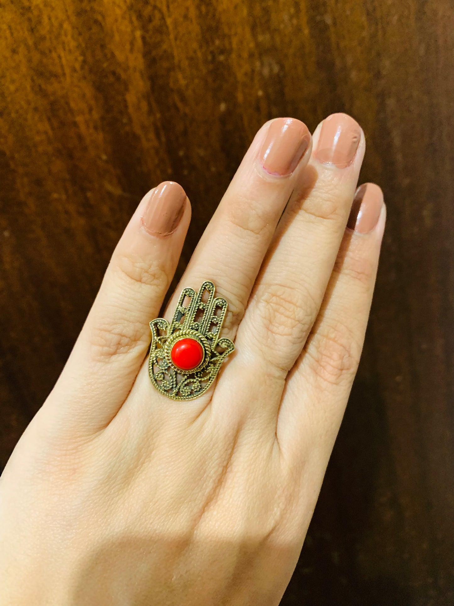 Bohemian style handcrafted Stone ring #1929