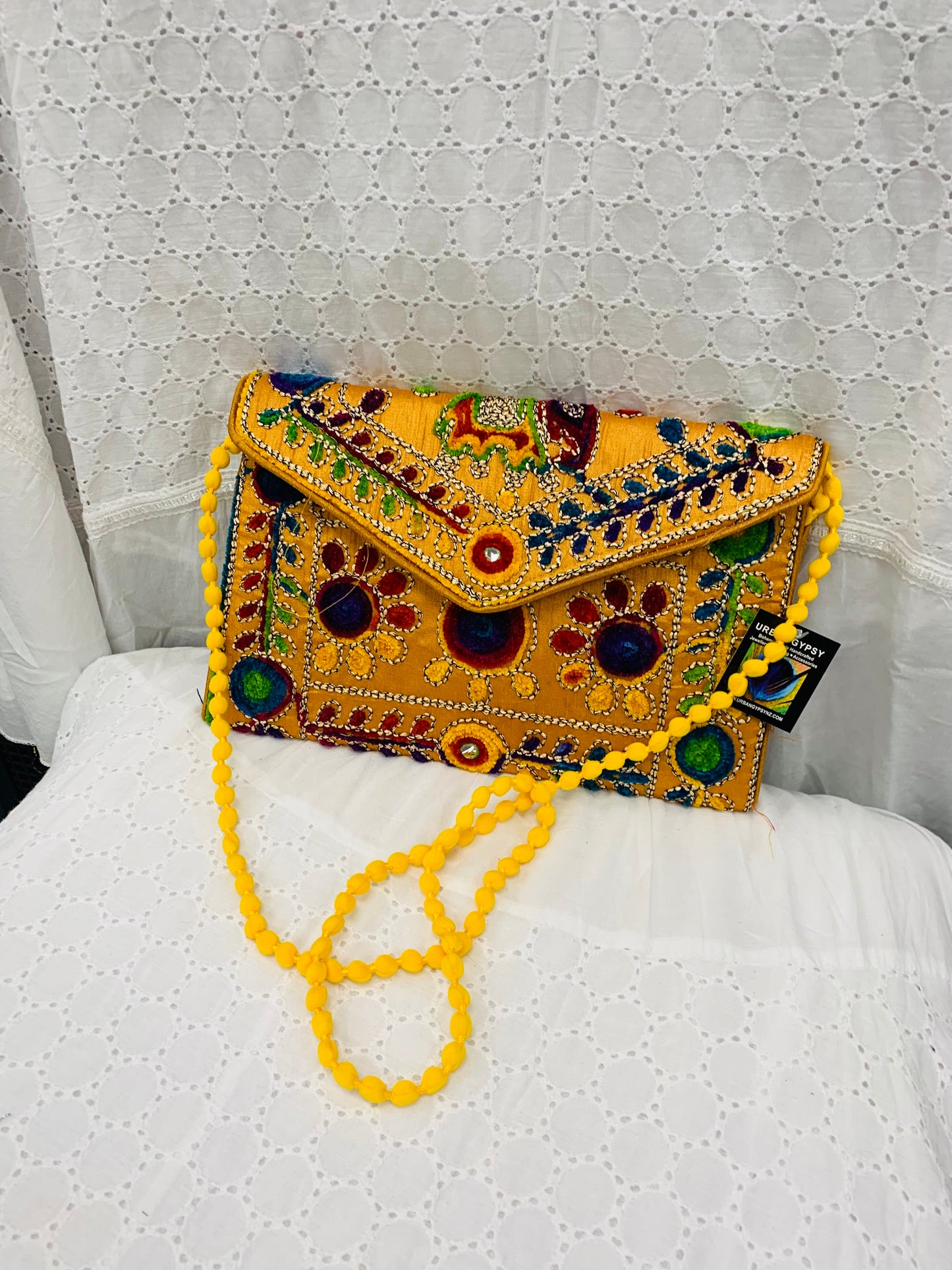 Bohemian style handcrafted Suzani Clutch #1966