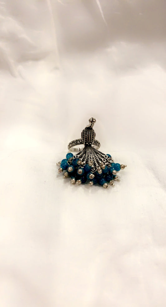 Bohemian style handcrafted Peacock ring #45005