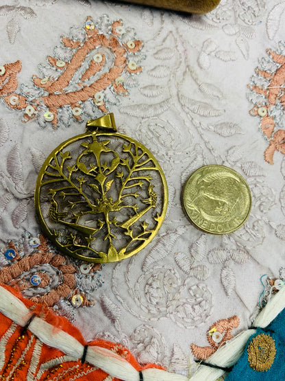 Bohemian style handcrafted Brass Pendant # 4039