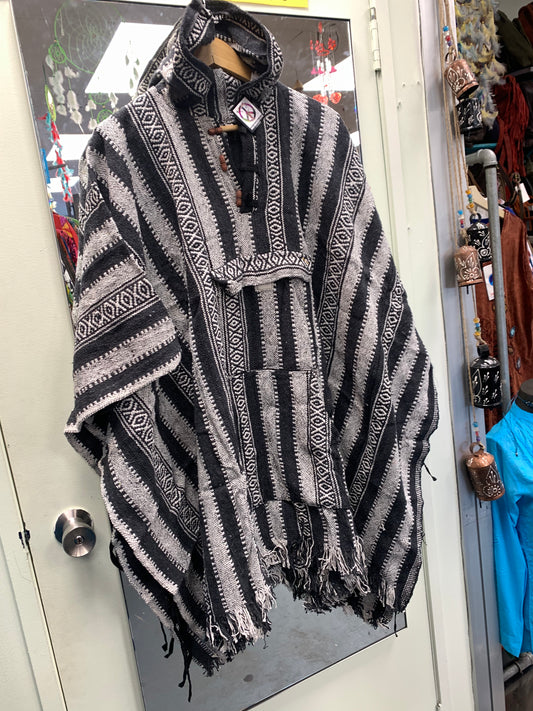 Bohemian style handcrafted Hoodie Plus size UNISEX Gheri poncho #017042