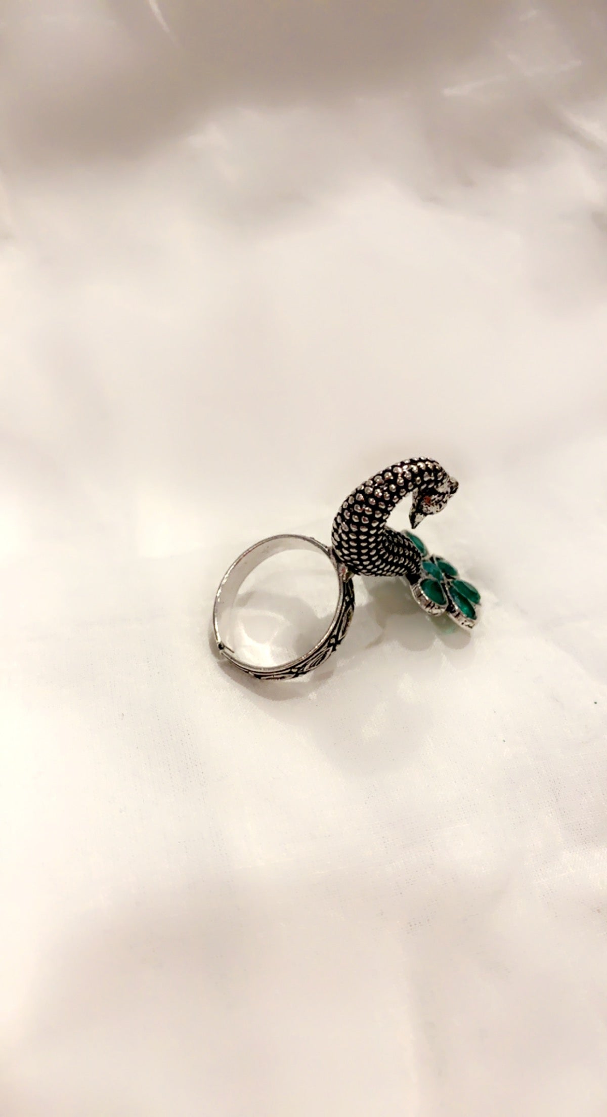 Bohemian style handcrafted Peacock ring #45006