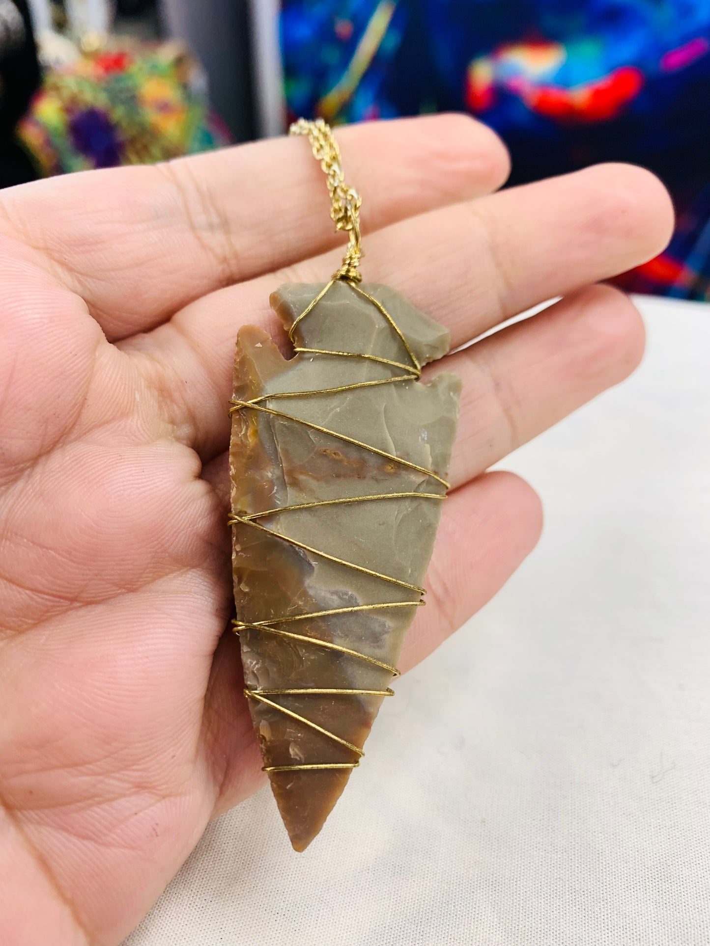 BOHEMIAN STYLE HANDCRAFTED ARROWHEAD PENDANT #170082