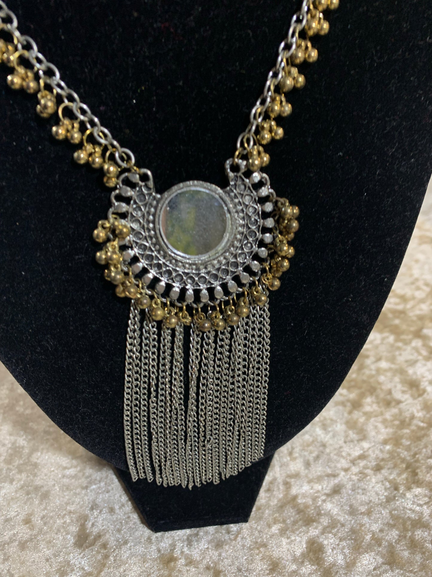 BOHEMIAN STYLE HANDCRAFTED MIRROR NECKLACE #11911