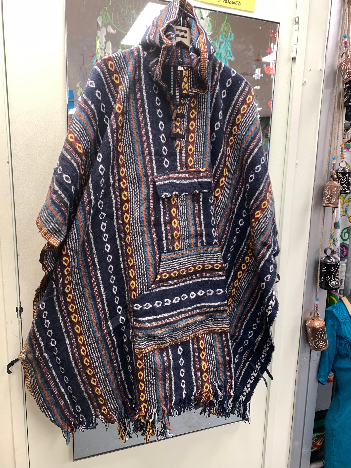 Bohemian style handcrafted Hoodie Plus size Gheri poncho #017343