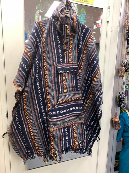 Bohemian style handcrafted Hoodie Plus size Gheri poncho  #017343