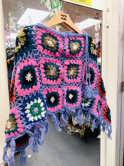 Boho handcrafted Crochet poncho #332261