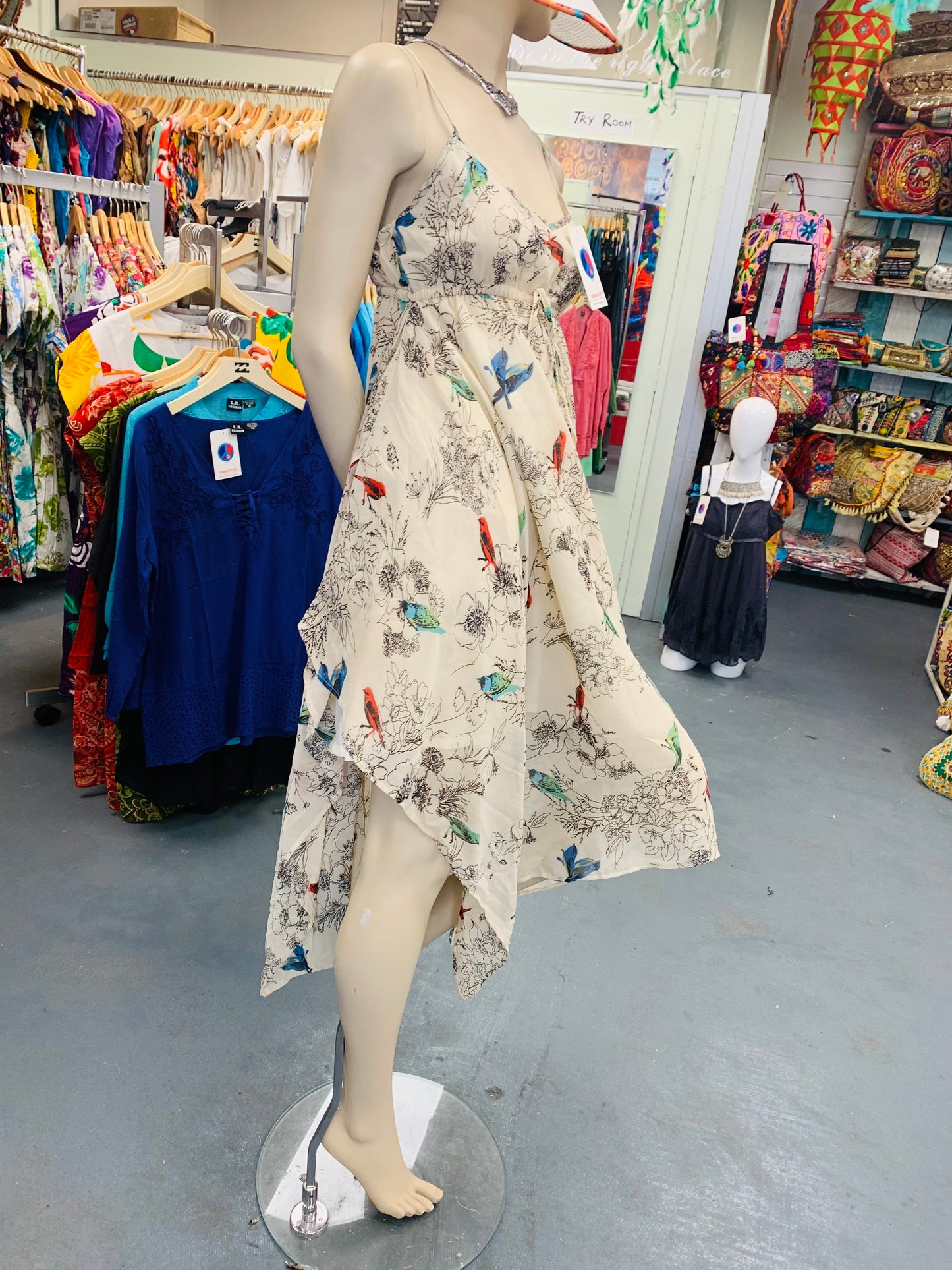 Bohemian style handcrafted Bird dress #0055