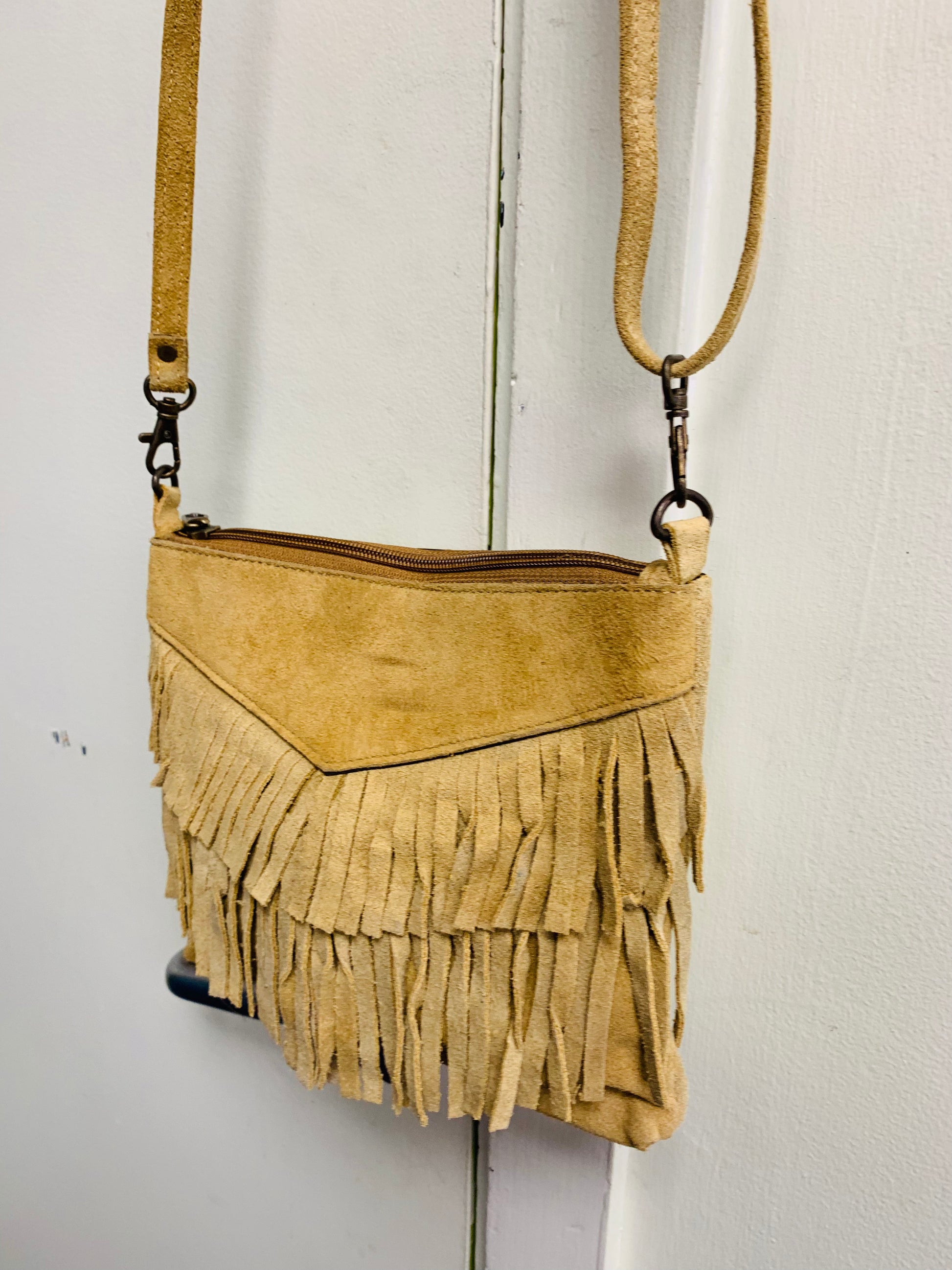 BOHEMIAN STYLE HANDCRAFTED GENUINE SUEDE LEATHER BAGS 206585